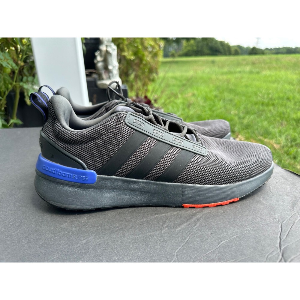 Adidas Racer TR21 Men's Carbon Grey Blue Running Shoes GZ8185 Size 13
